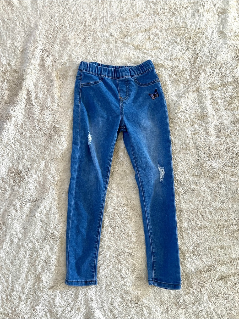 EMMA & ELSA Girl's Butterfly Skinny Jeans Size 7/8